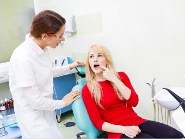 woman with chipped tooth